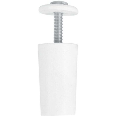 Butée Ulisem pour volets roulants, plastique, blanc, amortisseur avec vis M5 inoxydable et disque extérieur, résistant aux intempéries, longueur : 40 mm