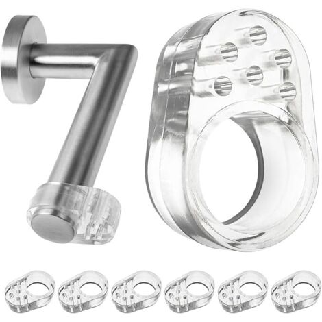 Butées de poignées de porte, 6 Pièces, Prévient l’endommagement des murs, Transparent, Fabriquées en silicone flexible, Protection Pads pour murs contre les poignées de fenêtres