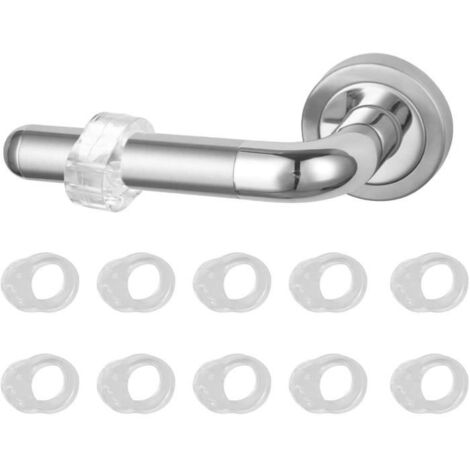 Butées de porte 10 Pièces PVC Poignée de porte Butée Porte Bumper Porte en Silicone Anti-Poignée De Porte Protection (Transparent)