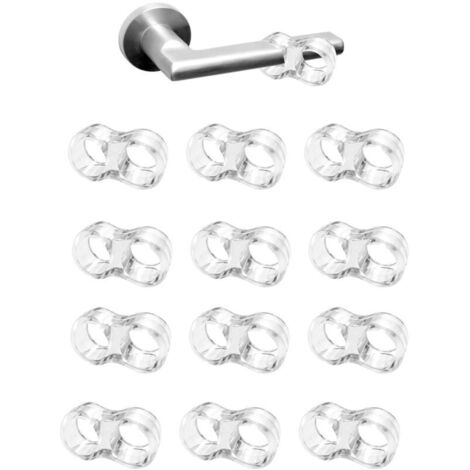 Butées de porte 12 Pièces PVC Poignée de porte Butée Porte Bumper Porte en Silicone Anti-Poignée De Porte Protection (Transparent)