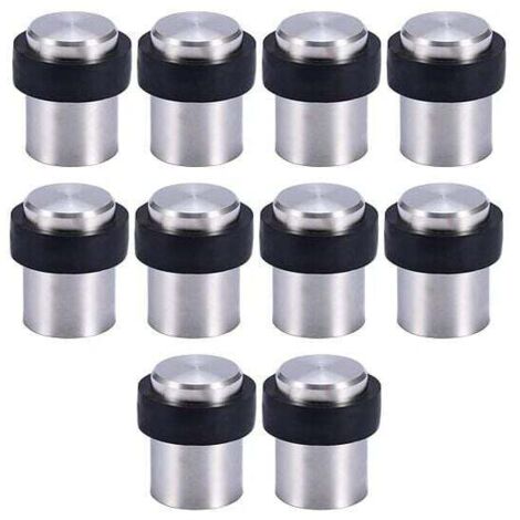 Butées de porte au sol en acier inoxydable, hauteur 4,5 cm, 10 pièces au total