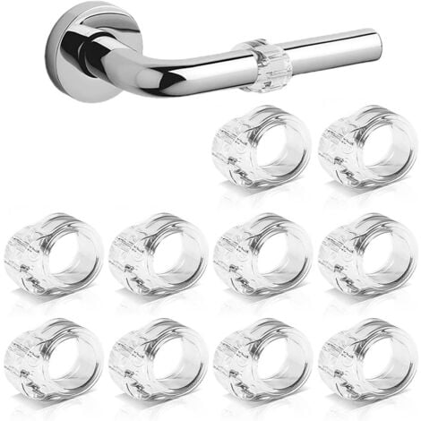 LINGHHANG Butées de porte protection poignee porte Silicone PVC stop porte,10 Pack butee de porte interieur butée porte amortisseur porte Pour protéger l'intégrité des murs Meubles