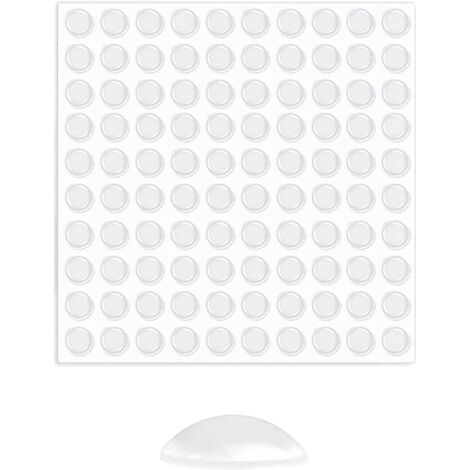 Butées de Protection en Caoutchouc,Transparente Pieds Adhésifs,Tampon Caoutchouc Autocollant 100PC, Anti Choc Bruit, Idéale pour Meubles Amortisseur Autoadhésifs Tampon pour Porte Tampon Meubles.-INHH