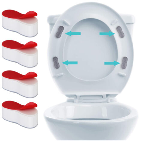 butées de siège de toilette autocollantes, entretoises pour abattant de toilette avec fixation de bidet
