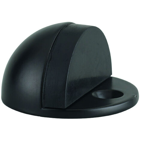 Butoir à visser, fixation au sol, 1/2 boule, Ø44x25mm, noir - THIRARD