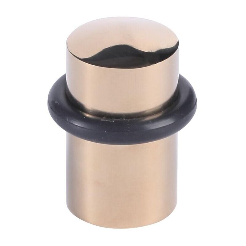 Butoir acier inoxydable laitonné à bourrelet caoutchouc ø 32 x 44 mm