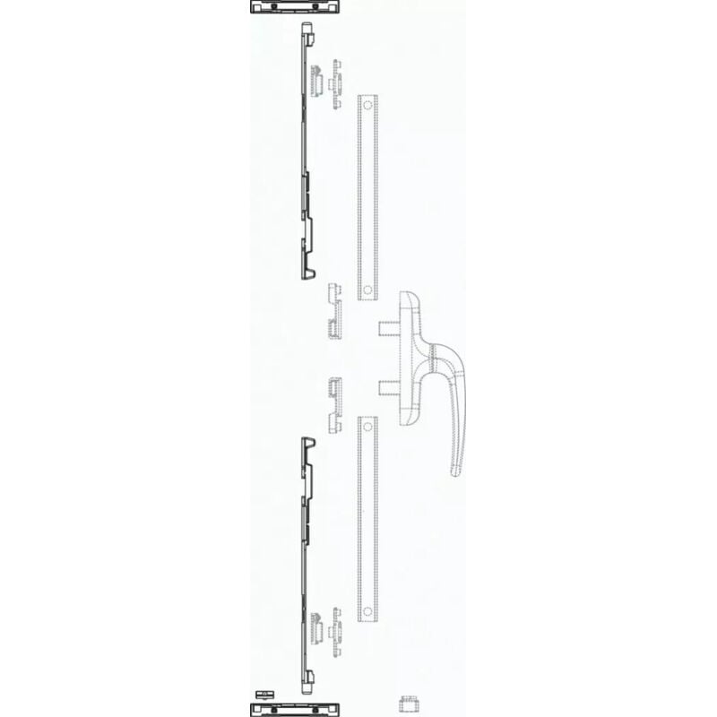 La Croisee Ds - Butoir amovible à clé pour chassis coulissant, coloris gris alu - la croisée ds