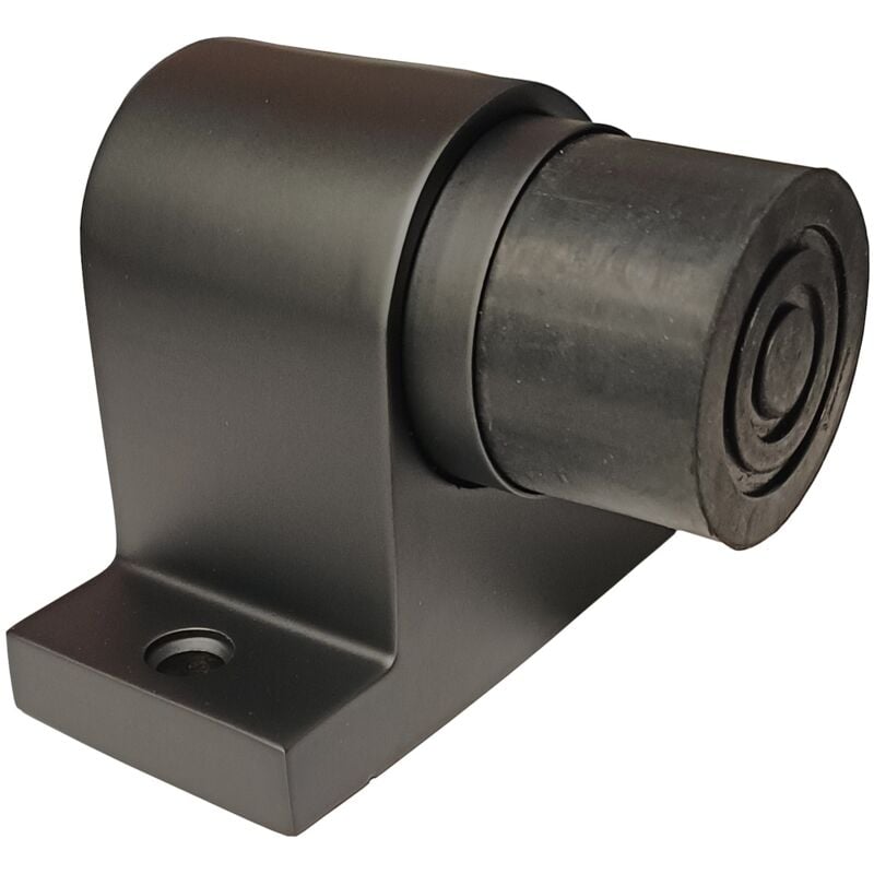 Butoir au sol pour porte lourde jusqu'à 120 kg à ressort tout inox 304 couleur epoxy : Blanc ,Gris ou Noir. Noir