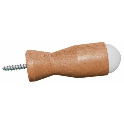 Butoir de plinthe en hêtre vernis diamètre 26 mm longueur 45 mm - CIVIC INDUSTRIE