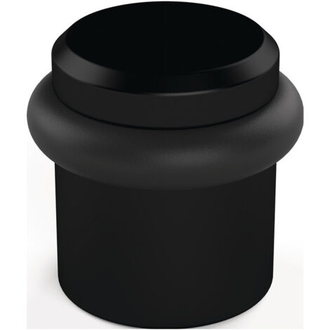 Butoir de porte au sol 4735 Ø 39 mm, hauteur 36 mm, aluminium anodisé noir, fixation par cheville HERMETA
