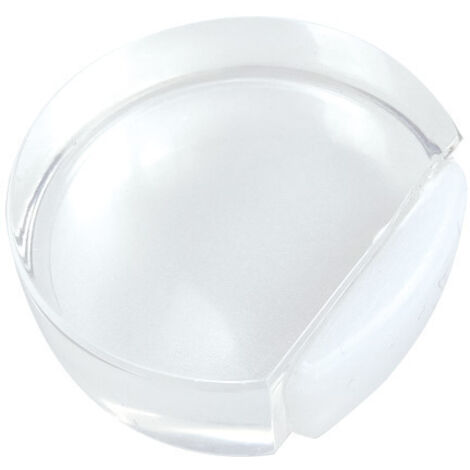 Butoir de porte sol auto-adhésif - Protection pour les murs et les meubles sur tous les sols durs - Transparent - Lot de 2 pièces semi-rondes