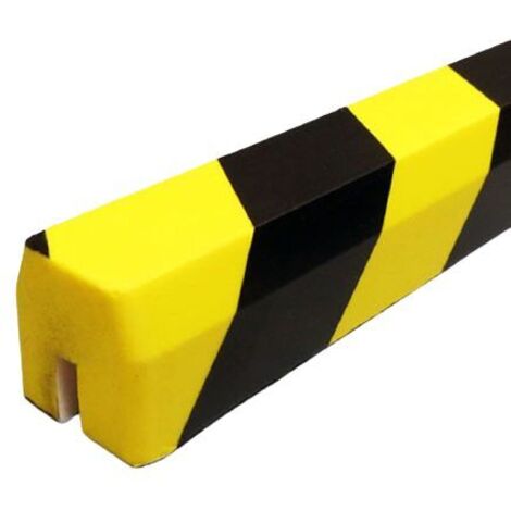 Butoir de protection RS PRO, Noir/Jaune, longueur 1000mm en Polyuréthane ( Prix pour 1 )