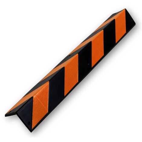 Butoir de protection RS PRO, Noir/Jaune, longueur 800mm en Caoutchouc ( Prix pour 1 )
