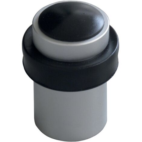 Butoir de sol aluminium argent Ø30 mm hauteur 53 mm - DESIGN-MAT
