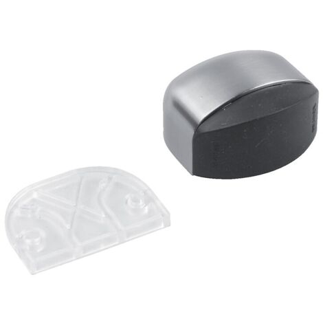 Butoir de sol en zamak finition nickelé satiné hauteur 30 mm type Sésame - SOCONA
