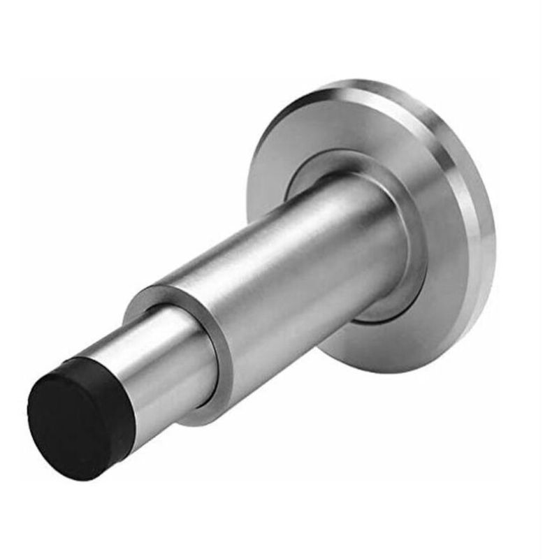 Butoir et butée de porte,Acier inoxydable 304 Réglable Extra-long arrêt de Porte en caoutchouc Protection Poignee Porte butoir de porte mural butée