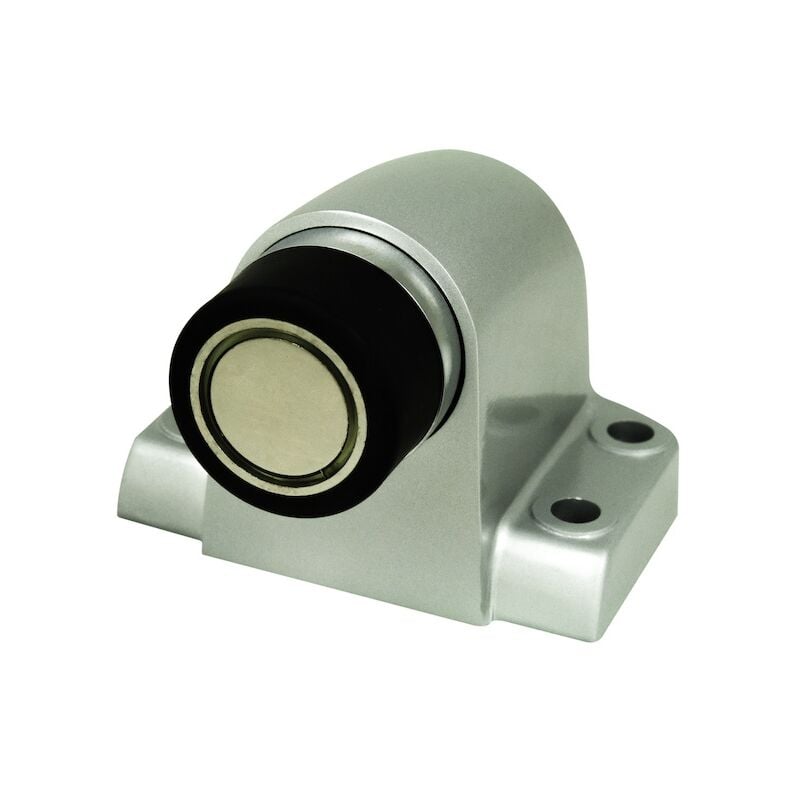 Butoir de porte renforcé à ressort aimanté - aluminium - argent Design Mat