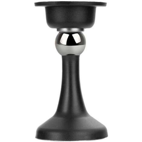 Butoirs de porte magnétiques - Maintiennent la porte ouverte - Butée de porte magnétique puissante pour le bas de la porte, support de porte robuste pour fixation murale et au sol (Noir, lot de 2)