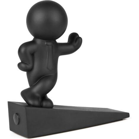 Butoirs de porte mignons, esthétiques et robustes, bien conçus pour maintenir efficacement les portes ouvertes, 1 pièce, noirs.