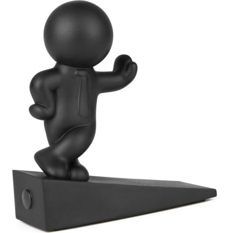 Butoirs de porte mignons, esthétiques et robustes, bien conçus pour maintenir efficacement les portes ouvertes, 1 pièce, noirs.