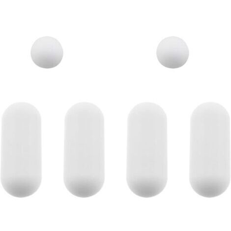 Butoirs de siège de toilette Blanc Butoirs de siège de toilette universels utilisés à domicile, à l'hôtel, à l'hôpital (4 x forme longue + 2 x forme ronde)
