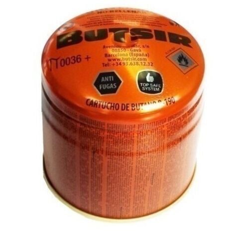 butsir cartucho butano perforacion 190 gr+valv.lim.fuga carb0005