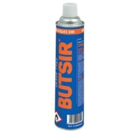 BUTSIR CARTUCHO GAS VALVULA 7/16" 75% BUTANO/25% PROPANO 300 GR.