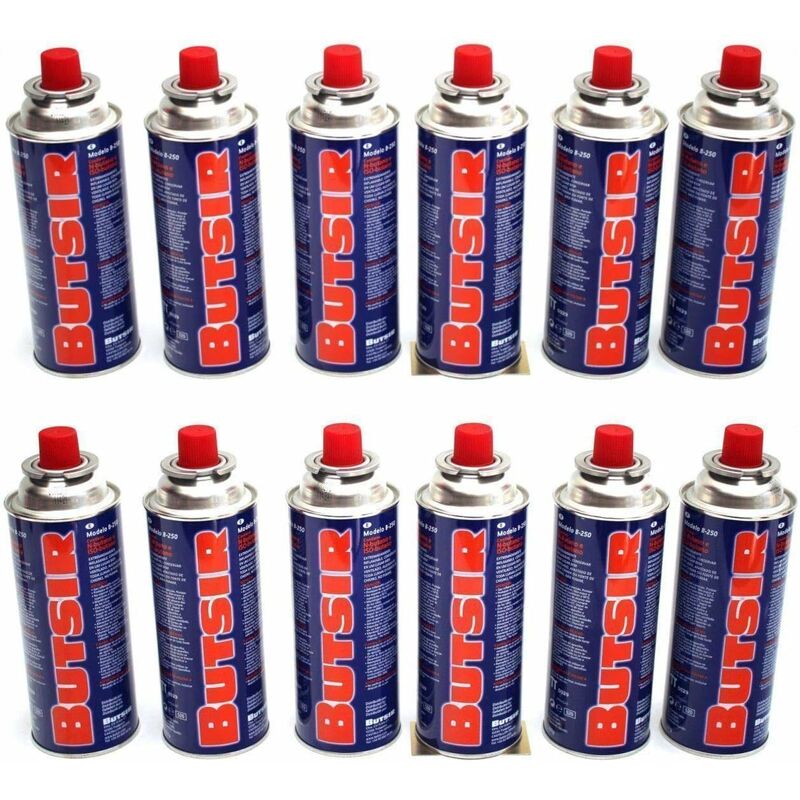 

Butsir Cartuchos Recarga de Gas 227 gr – Pack de 12 Cartuchos de Gas