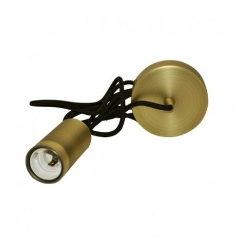 BUTTERFLY E27 DOUILLE METAL CYLINDRE BRONZE + CABLE 2M MIIDEX VISION-EL 5027