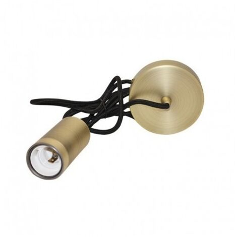 BUTTERFLY E27 DOUILLE METAL CYLINDRE MAT BRONZE + CABLE 2M MIIDEX VISION-EL 5025