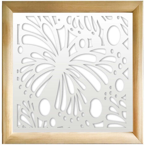 BUTTERFLY - Moduli Decorativi in Legno e PVC - Misura: 73x73 cm - Colore: bianco