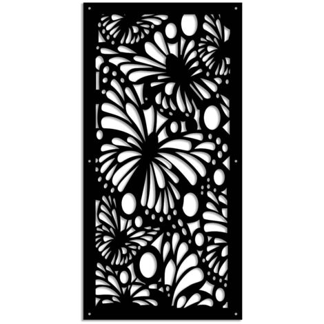 BUTTERFLY - Pannello in PVC traforato - Parasole - Misura: 47x94 cm - Colore: nero
