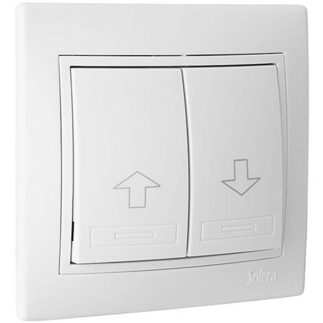 Buttone Pulsante Voletti Rotanti - 10A 250V - Bianco - Serie Europa - Solera