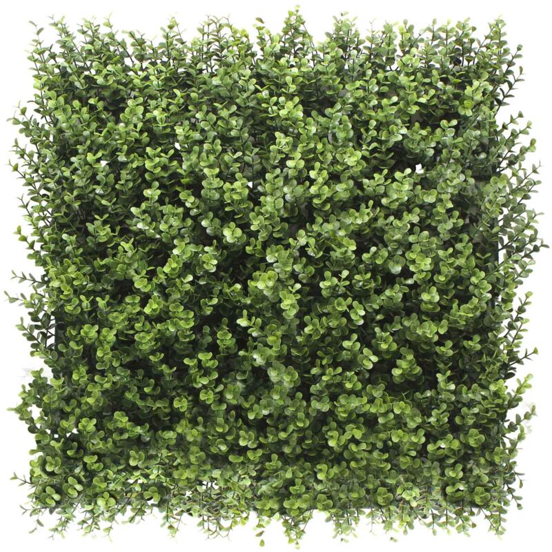 Buxus - Décoration de mur vert artificiel, jeu de 4 panneaux de haie artificielle 50x50 cm