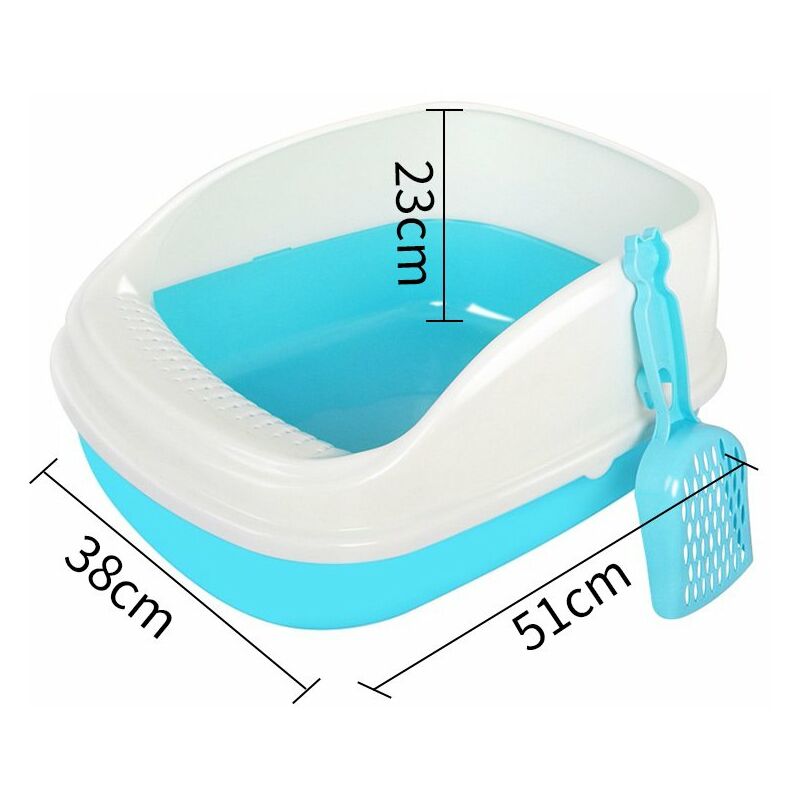 Buy Bac à litière pour Chat, bac à litière pour Chat, Bassin de Sable pour Chat, bac à litière Semi-fermé Anti-éclaboussures détachable pour Chats de