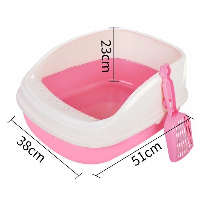 Buy Bac à litière pour Chat, bac à litière pour Chat, Bassin de Sable pour Chat, bac à litière Semi-fermé Anti-éclaboussures détachable pour Chats de