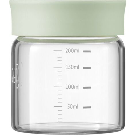 BUYDEEM 200 ml Glasbehälter mit Deckel in gemütlicher grünlicher Farbe, Modell CS1007/A1