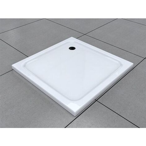 BuyLando 100x100 cm Duschtasse – Flache Acryl Duschwanne – mit 5 cm Höhe