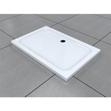 BuyLando - 140x90 cm Rectangle receveur de douche plat en acrylique