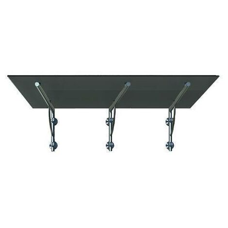 BuyLando (3LB) 250x900 cm Grauglas Glasvordach inkl. Edelstahlhalter gebürstet