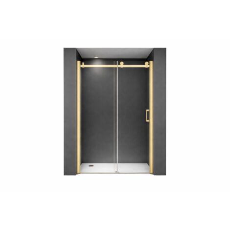 BuyLando - Douche de niche Viktoria 115x195 cm avec porte coulissante - ferrures dorées