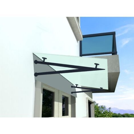 BuyLando FR-V7016 150x90 cm Baldacchino in vetro con supporto - smerigliato