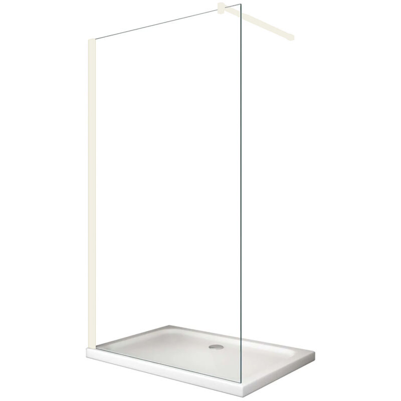 Buylando - LiLy - Paroi de douche 30x200 cm paroi de douche verre clair blanc