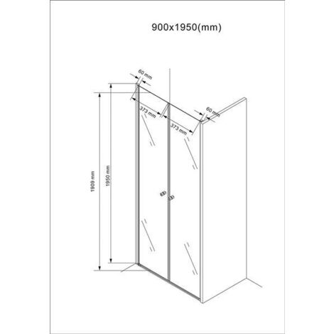 BuyLando Maja 90x195 cm Duschtür Nischdusche Klarglas