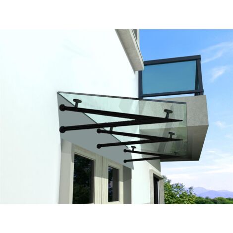 BUYLANDO.SHOP BuyLando Shop - 250x90cm Glasvordach - Vordach - Pavillion - Ãœberdachung - 13.1mm VSG