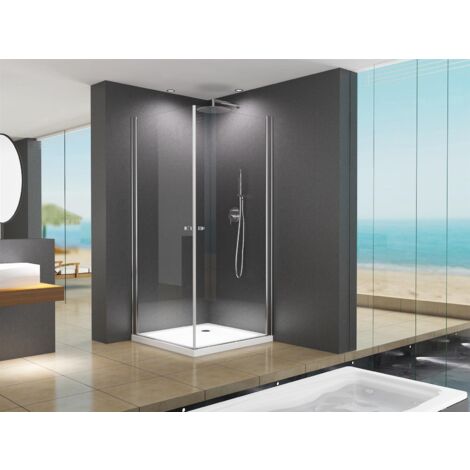 BuyLando Sofia 100x90x195 cm Eck Duschkabine Klarglas
