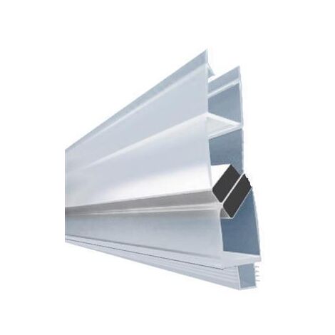 BuyLando [Typ-MD-WN] Magnetdichtung für Duschkabinen - Nischenduschen - 180°/90° - für 6-8 mm Glasstärke (195cm)