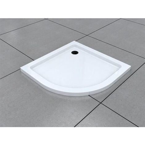 BuyLando.Shop 100 x100 cm Viertelkreis Duschtasse Duschwanne Acrylwanne Acryl Brausewanne 5cm flach