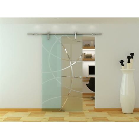 BuyLando.Shop - Porta scorrevole in vetro 1025x2050mm [Type-Slide33] Vetro temperato 8mm