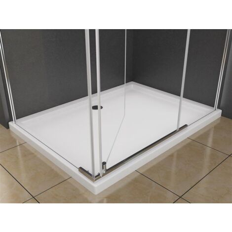 BuyLando.ShopDuschkabine Dusche Clara MILCHGLAS 100 x 90 x 200cm / 8mm / mit Duschtasse